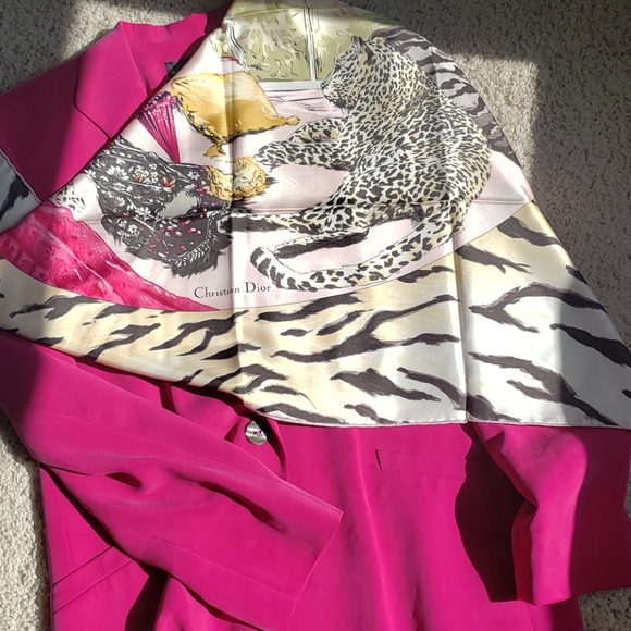 Vintage 34" Silk Christian Dior Scarf - Picture 1 of 9